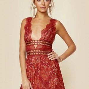 For Love & Lemons Mon Cheri Mini Dress